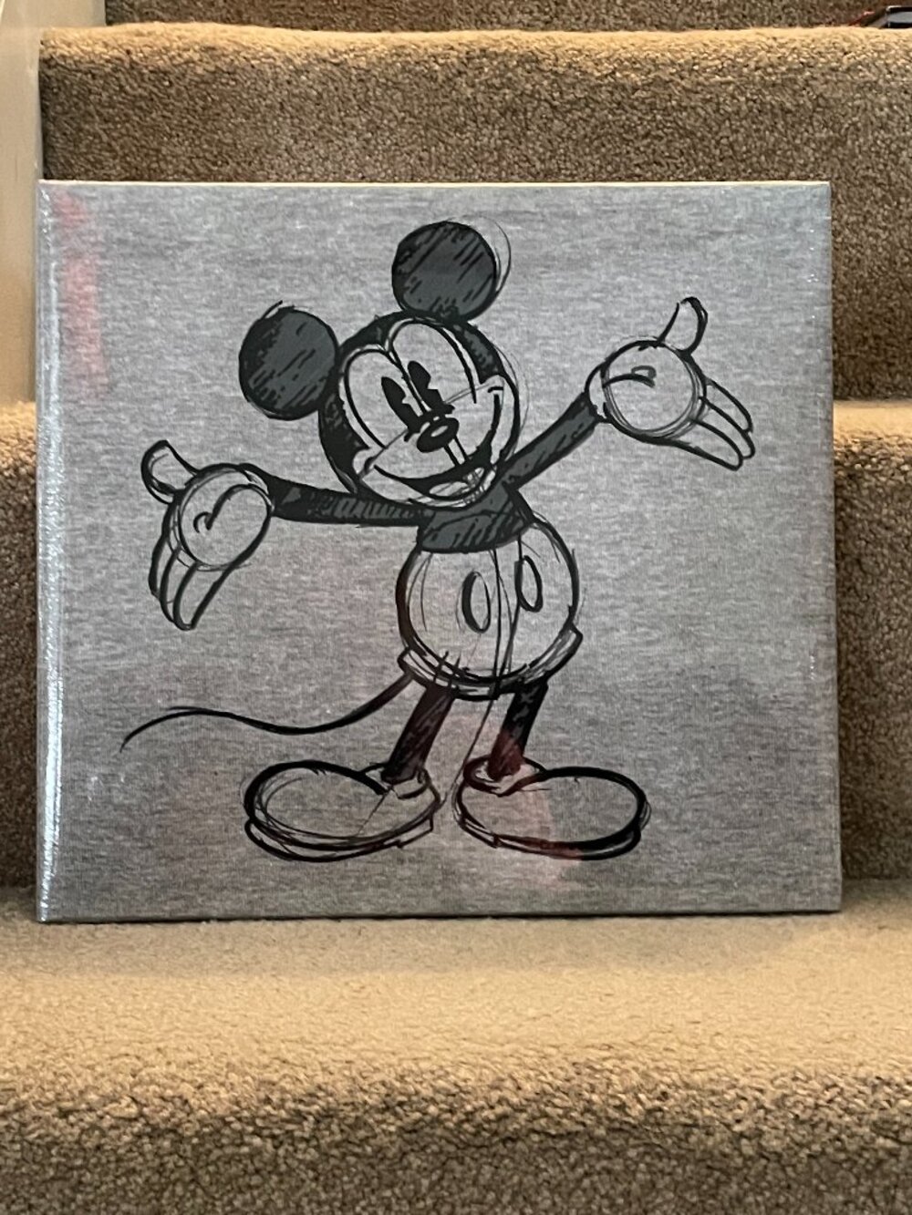 NWT Vintage Gray MICKEY MOUSE Scrap book by SANDYLION 12 x 12